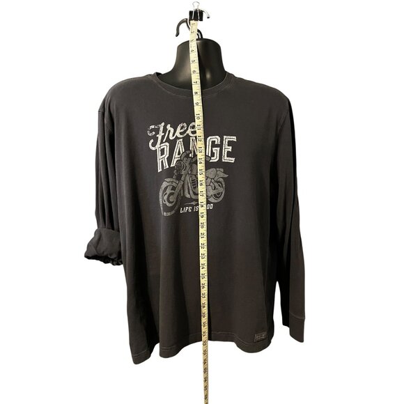 Life Is Good Long Sleeve Free Range Graphic Tee Size L Cotton - Picture 3 of 4